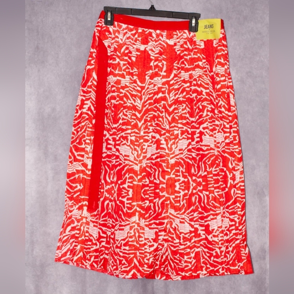 Marissa Wilson New York Mimi Shiny A Line Pleated Skirt 12 - Picture 6 of 9